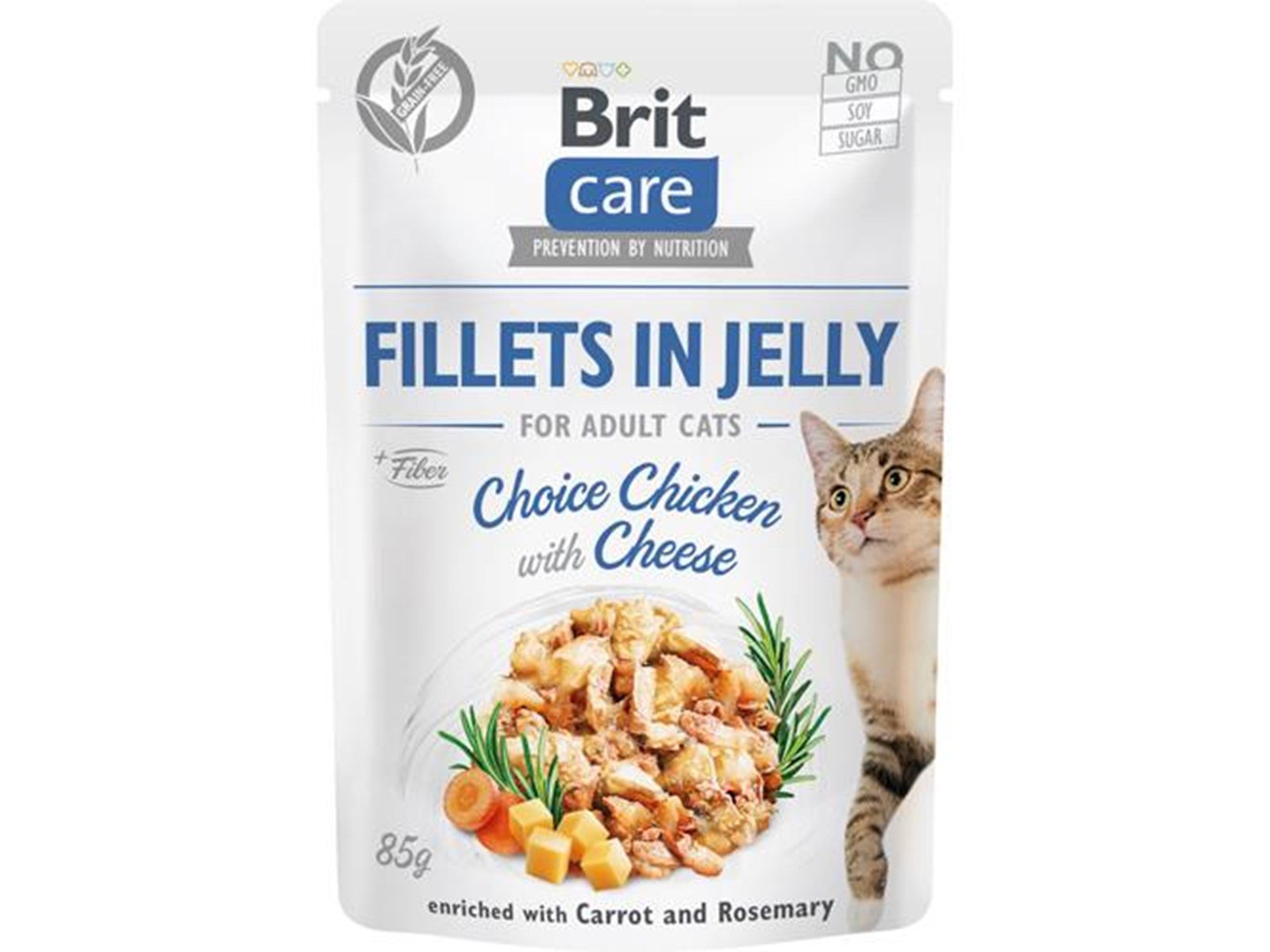 Brit Care Cat Pouch Choice Chicken with Cheese in Jelly 85g Brit Care Cat Pouch Choice Chicken with Cheese in Jelly 85g